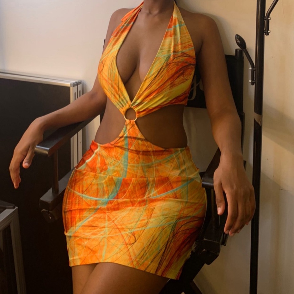 Farai London Cut out detail dress